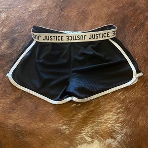 Justice black athletic shorts, girls 14